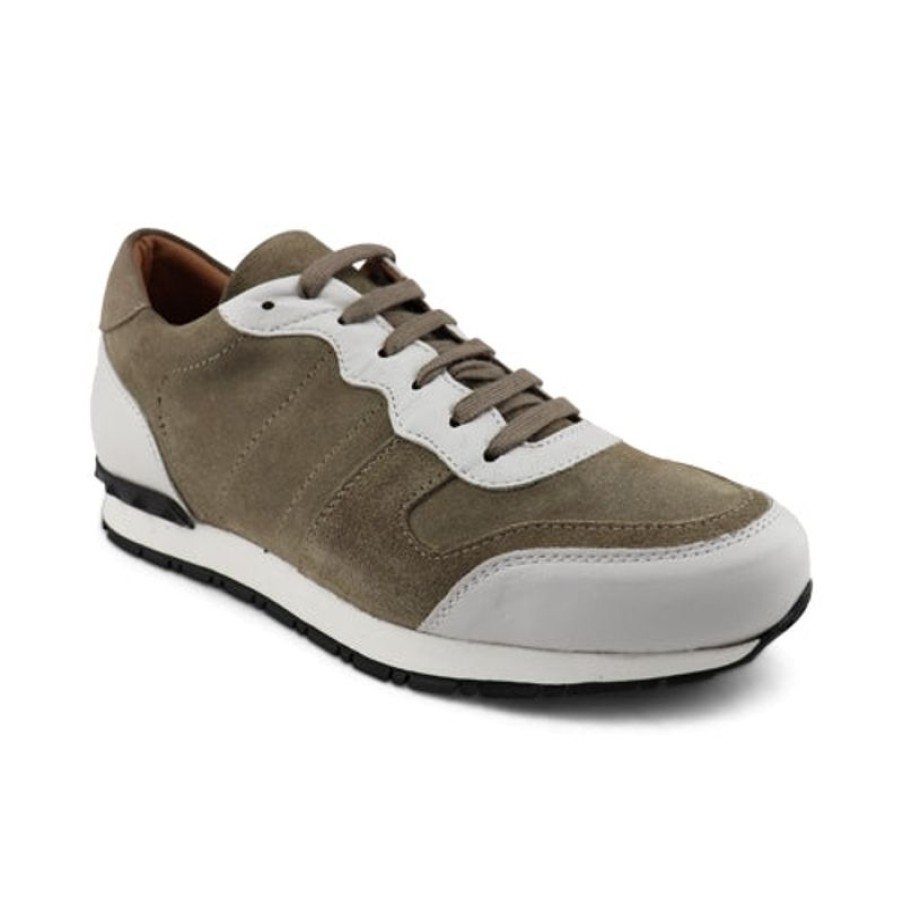 Uomo Otisopse | Sneakers In Pelle E Camoscio Tortora