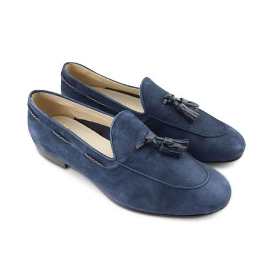 Uomo Otisopse | Slippers In Camoscio Blu