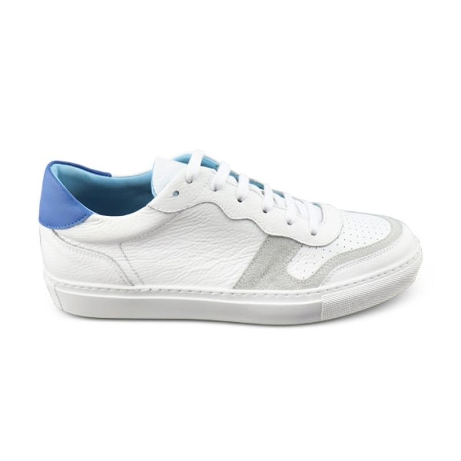 Uomo Otisopse | Sneakers Bianche Con Riporto Blue