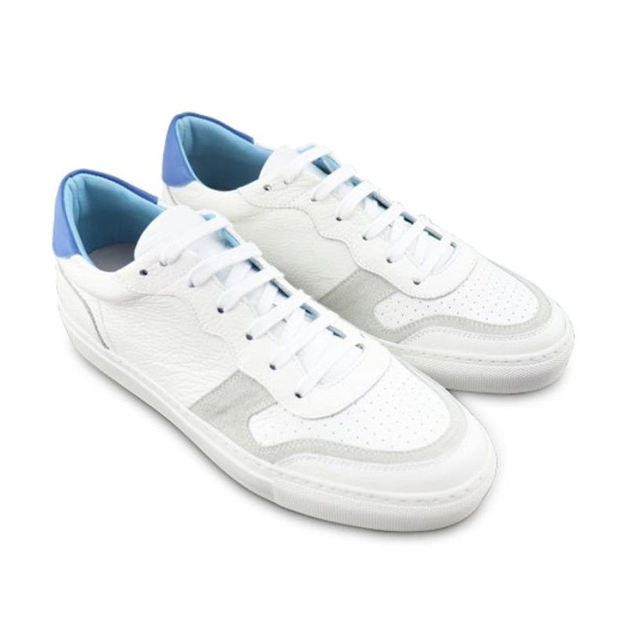 Uomo Otisopse | Sneakers Bianche Con Riporto Blue