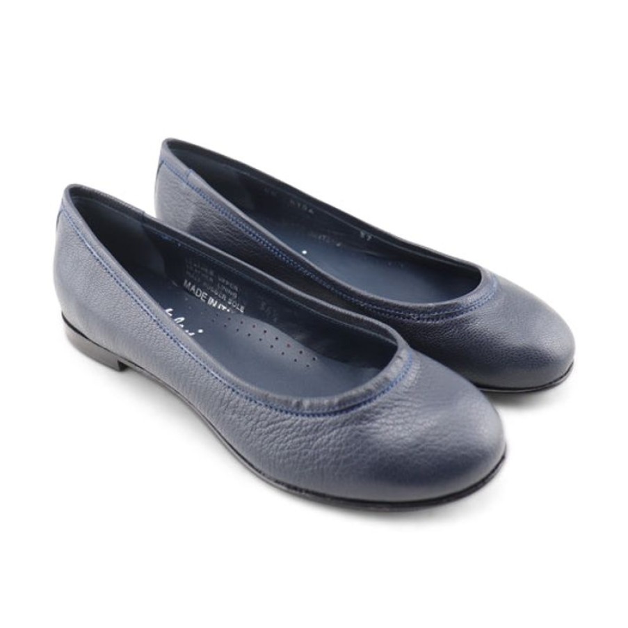 Donna Otisopse | Ballerine In Pelle Martellata Blu