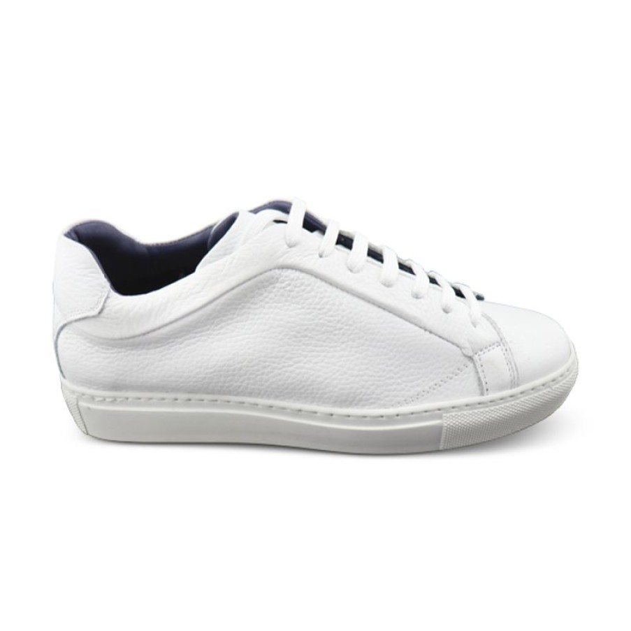 Uomo Otisopse | Sneakers Bianche In Pelle Martellata