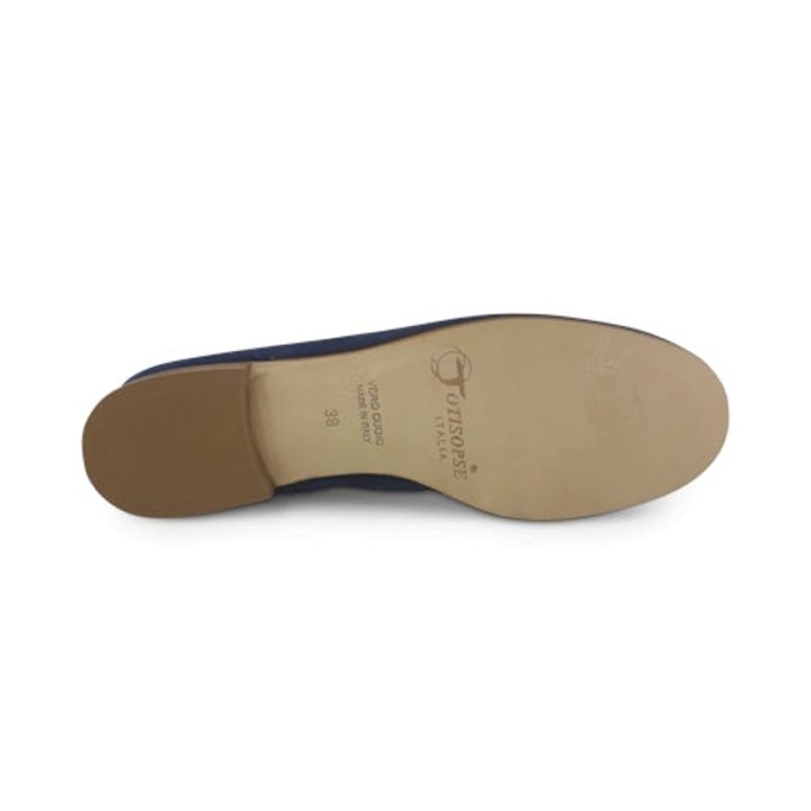 Donna Otisopse | Ballerine In Camoscio Blu