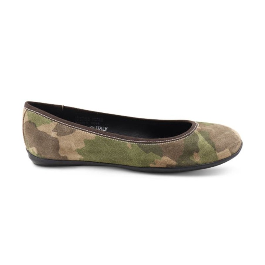 Donna Otisopse | Ballerine In Camoscio Camouflage