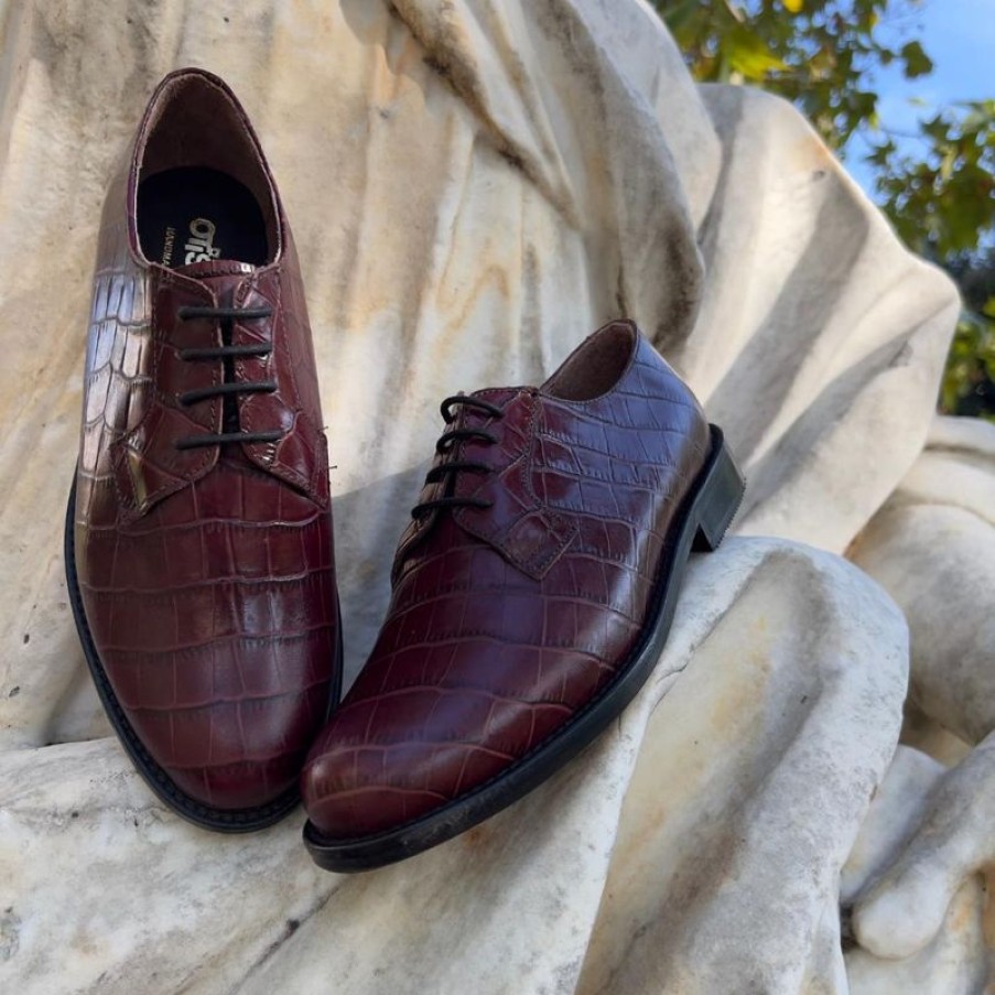 Donna Otisopse | Derby In Pelle Bordeaux