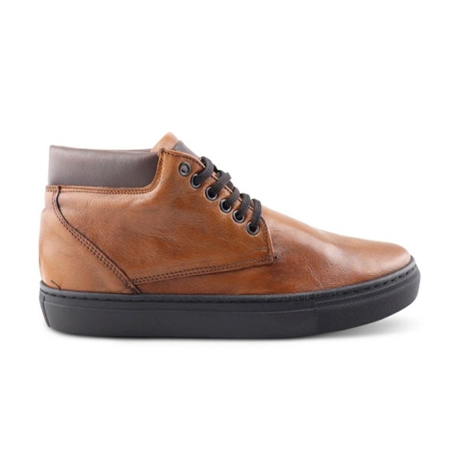 Uomo Otisopse | Sneakers Alte In Pelle Marrone