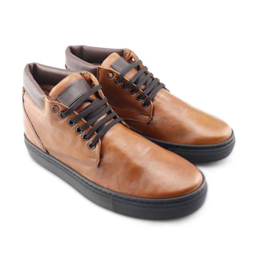 Uomo Otisopse | Sneakers Alte In Pelle Marrone