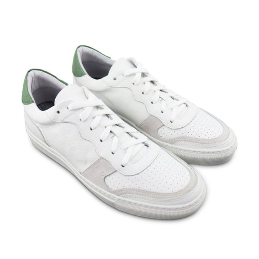 Uomo Otisopse | Sneakers Bianche Con Riporto Verde