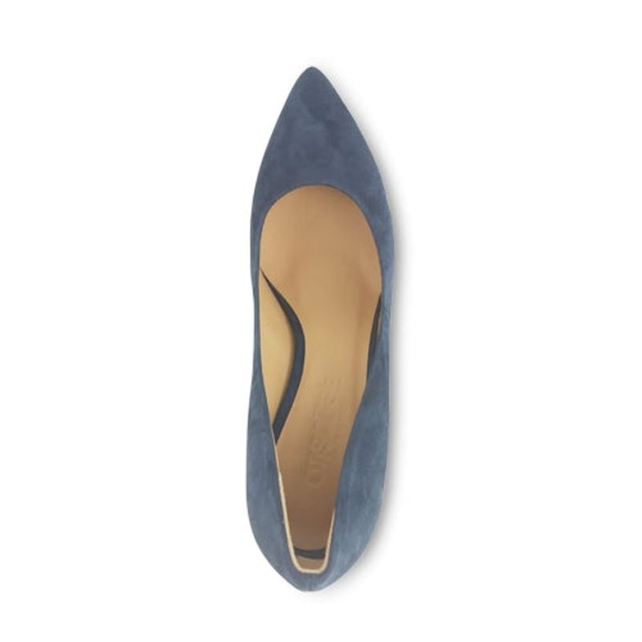 Donna Otisopse | Decollete In Camoscio Blu Tacco 7