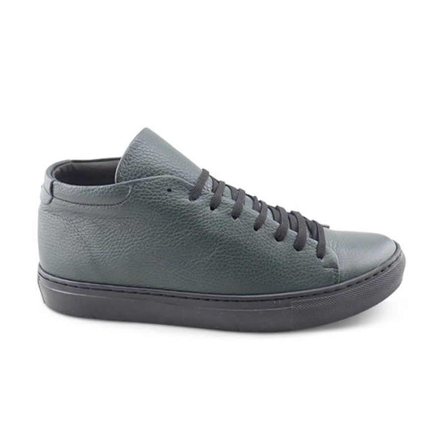 Uomo Otisopse | Sneakers Alta In Pelle Bottolato Verde