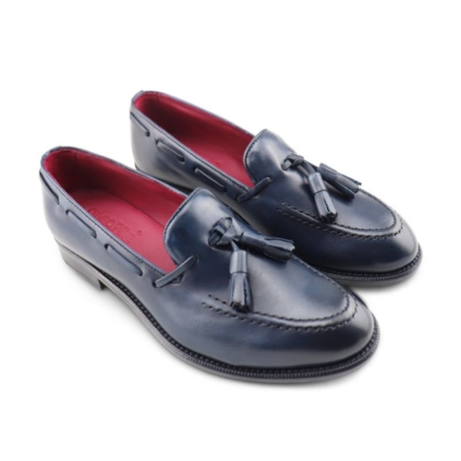 Donna Otisopse | Slippers In Pelle Blu