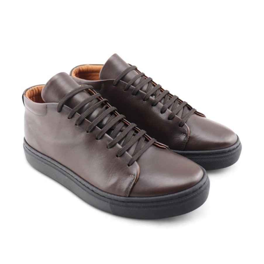 Uomo Otisopse | Sneakers Alte In Pelle Testa Di Moro