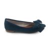 Donna Otisopse | Ballerine In Camoscio Blu Navy Con Fiocco