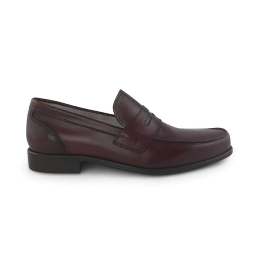 Uomo Otisopse | Mocassini In Pelle Bordeaux