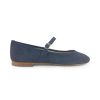 Donna Otisopse | Ballerine Con Cinturino In Camoscio Blu