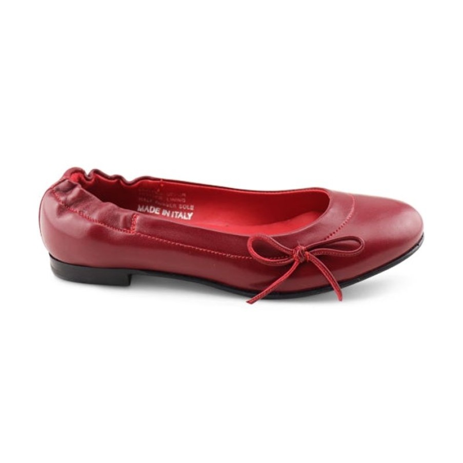 Donna Otisopse | Ballerine In Pelle Rosso Rubino