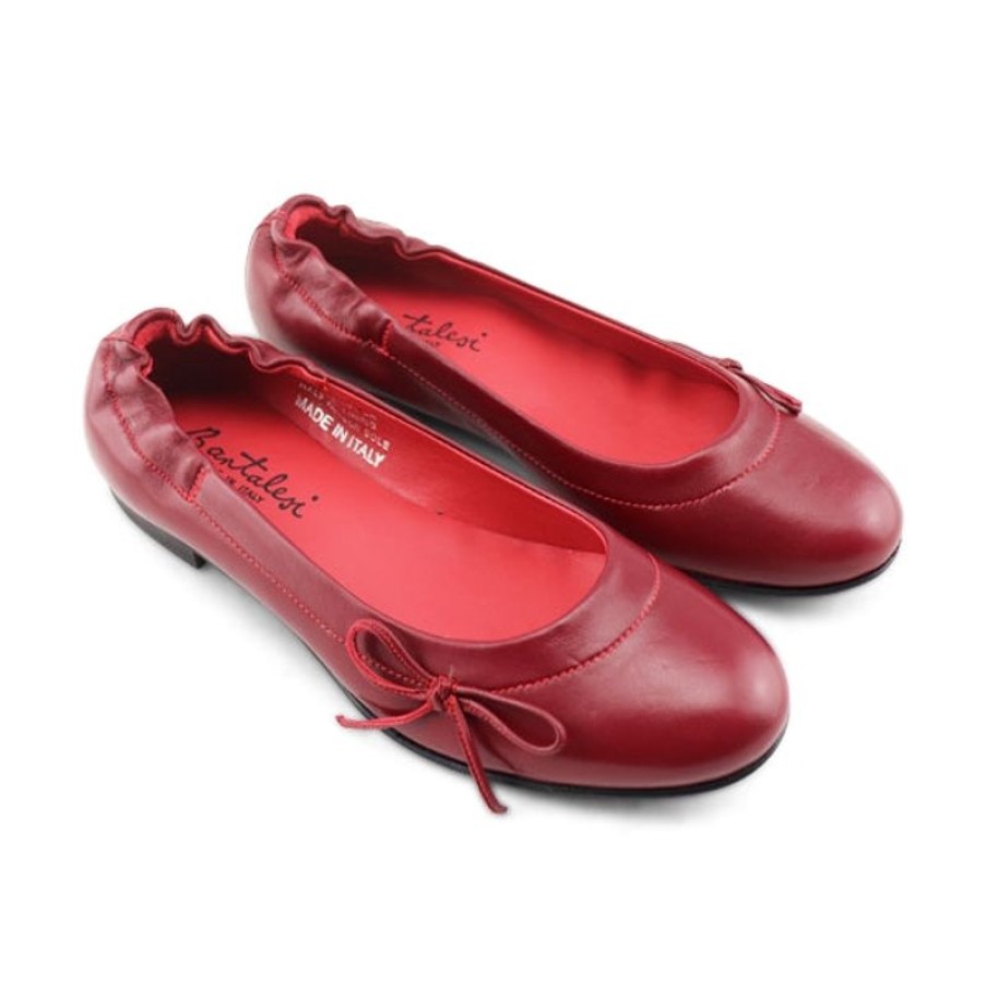 Donna Otisopse | Ballerine In Pelle Rosso Rubino