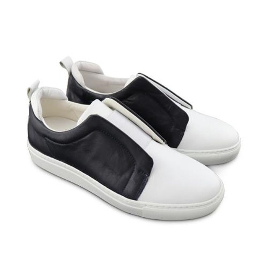 Uomo Otisopse | Sneakers In Pelle Bianco/Blu