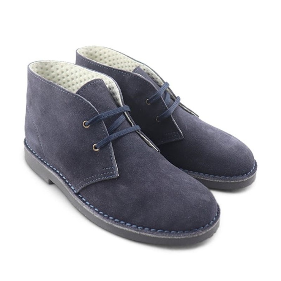 Uomo Otisopse | Polacchine Blu In Camoscio