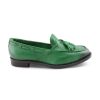 Donna Otisopse | Slippers Verdi In Pelle