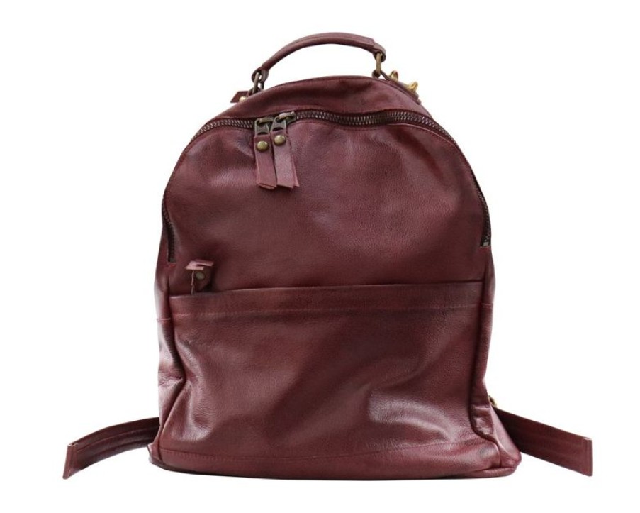 Giacche In Pelle Otisopse | Zaino Unisex In Pelle Bordeaux