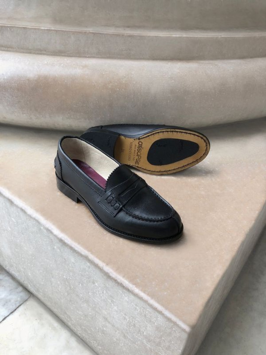 Donna Otisopse | Mocassino In Pelle Nero