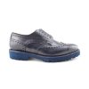 Uomo Otisopse | Derby In Pelle Blu Con Suola Vibram