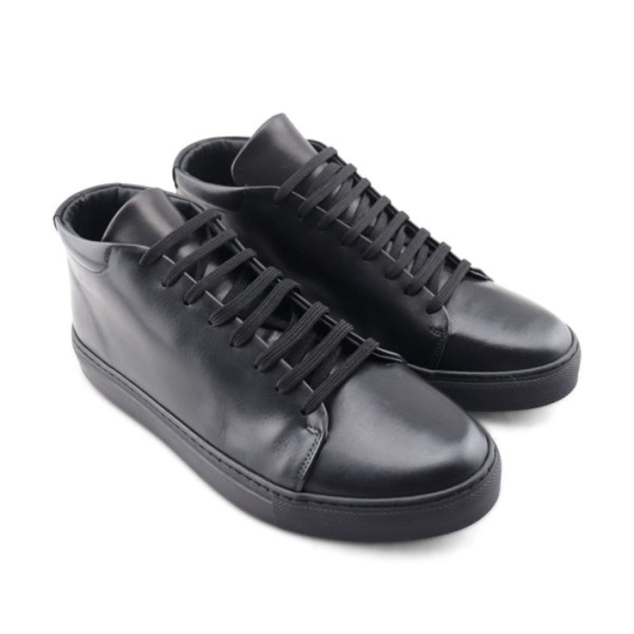 Uomo Otisopse | Sneakers Alte Nere In Pelle