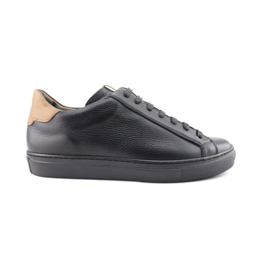 Uomo Otisopse | Sneakers Basse Nere In Pelle Bottalata