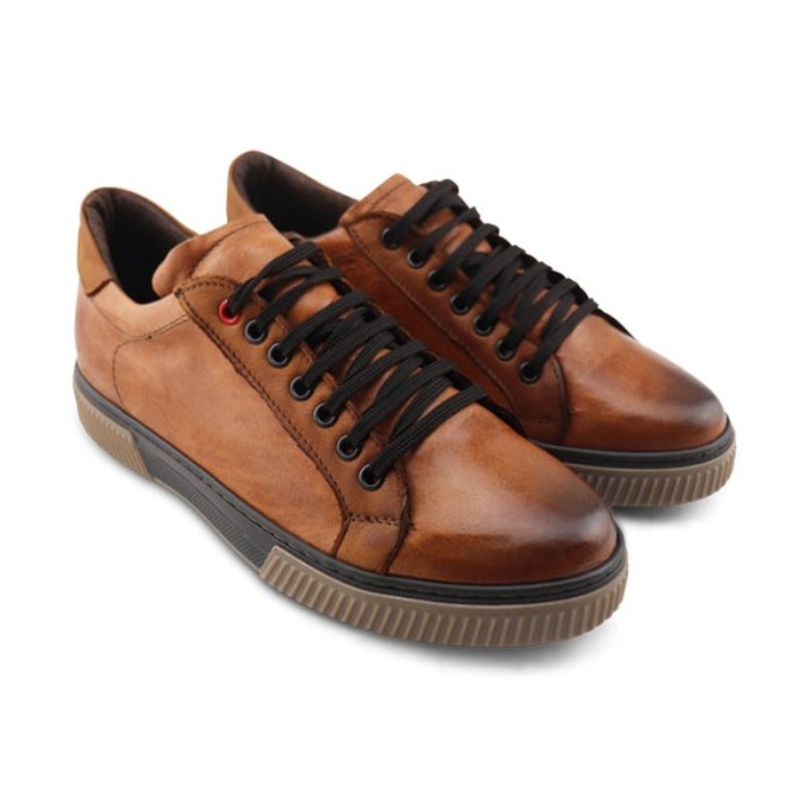 Uomo Otisopse | Sneakers In Pelle Stropicciata Cuoio