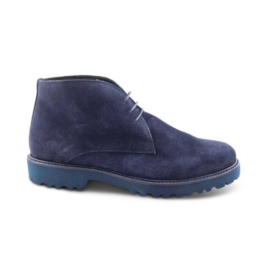 Uomo Otisopse | Polacchine Vibram Camoscio Blu