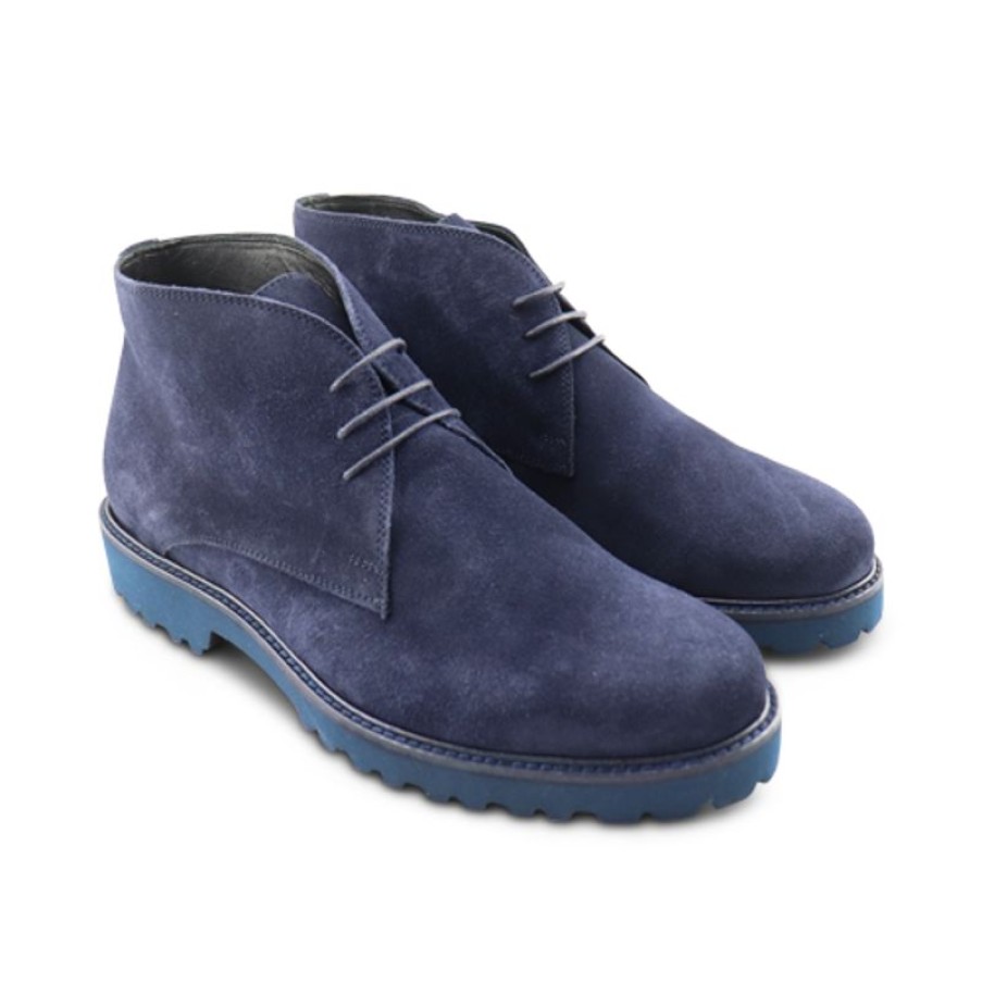 Uomo Otisopse | Polacchine Vibram Camoscio Blu