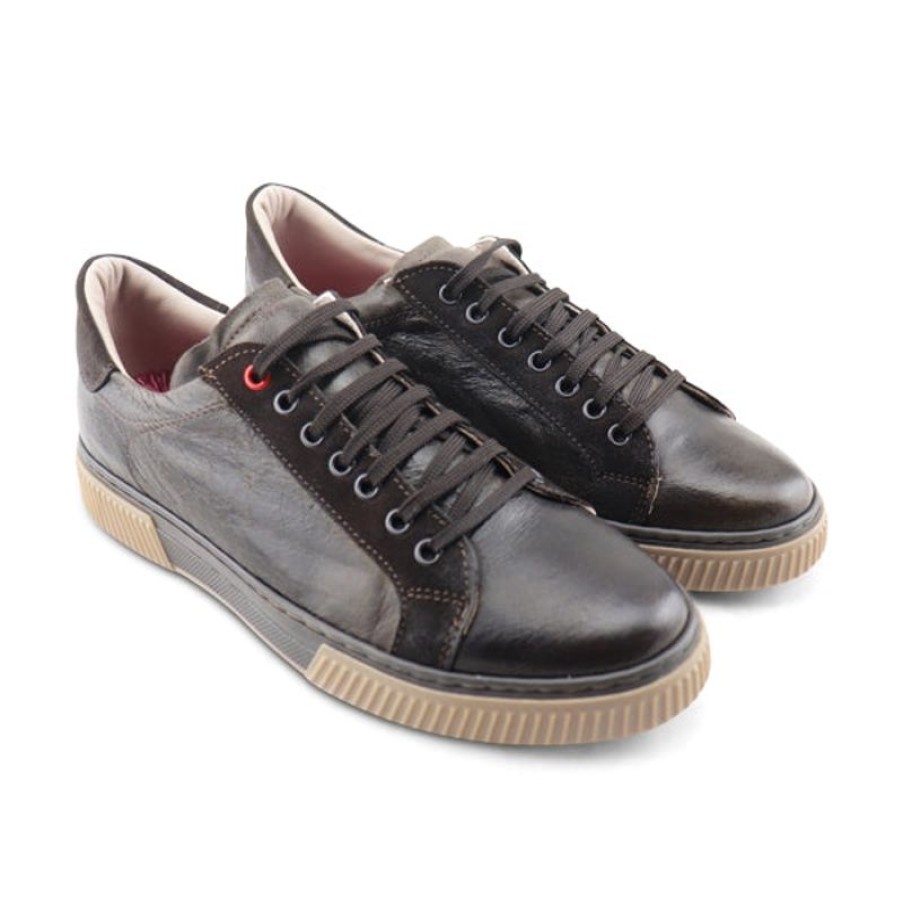 Uomo Otisopse | Sneakers In Pelle Stropicciata Moro