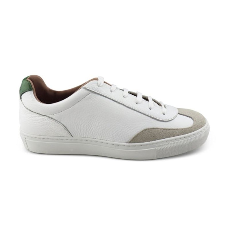 Uomo Otisopse | Sneakers Bianche Con Riporto Verde