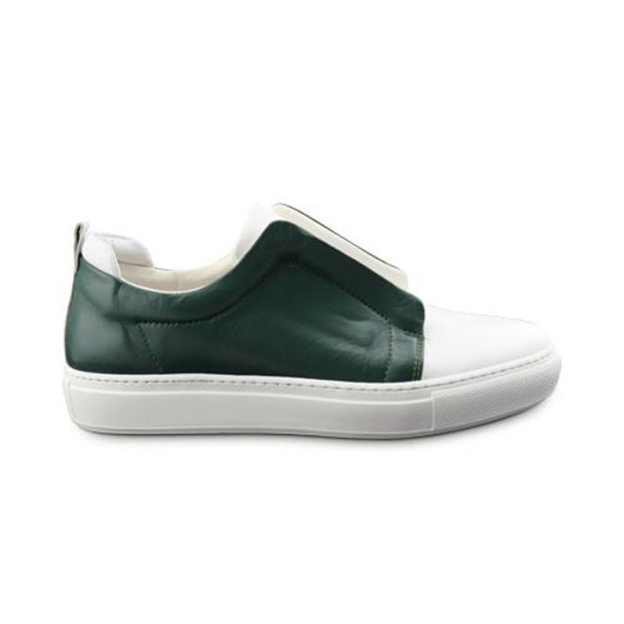 Uomo Otisopse | Sneakers In Pelle Bianco/Verde