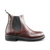 Uomo Otisopse | Stivaletti Vibram Bordeaux In Pelle Martellata