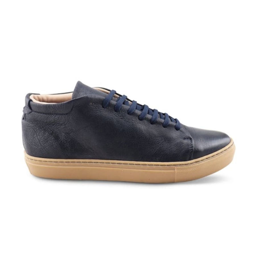 Uomo Otisopse | Sneakers Alta In Pelle Blu