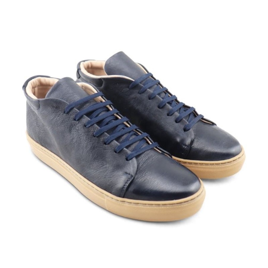 Uomo Otisopse | Sneakers Alta In Pelle Blu