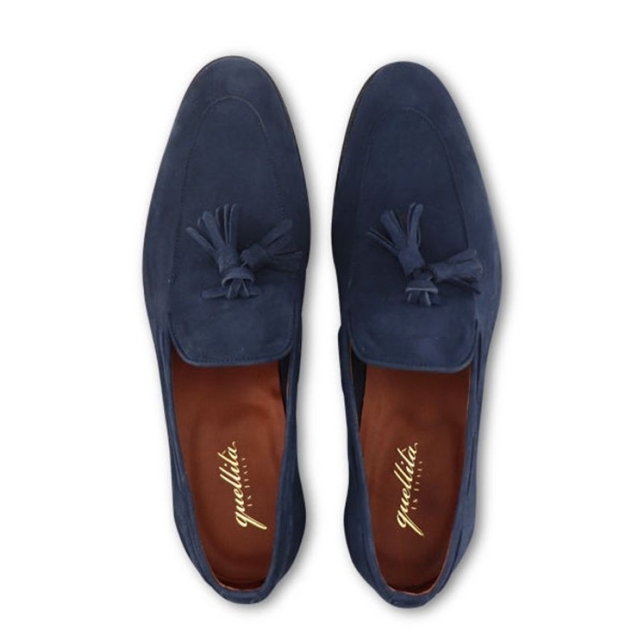 Uomo Otisopse | Slippers Blu In Camoscio