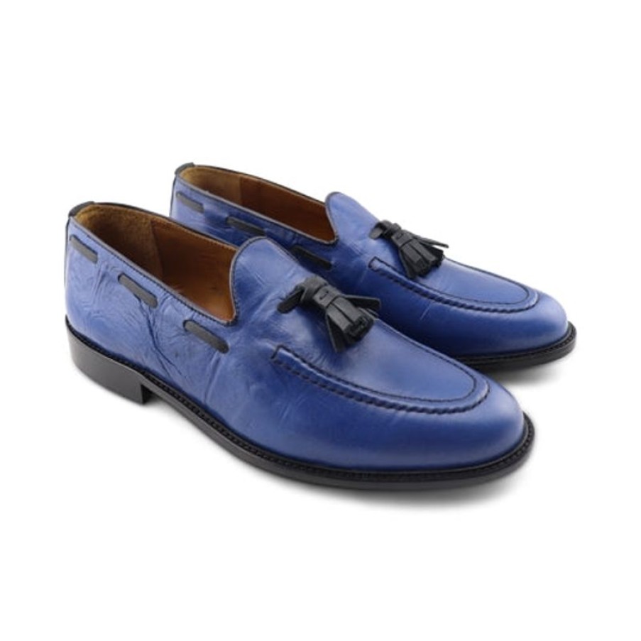 Uomo Otisopse | Slippers Blu In Pelle