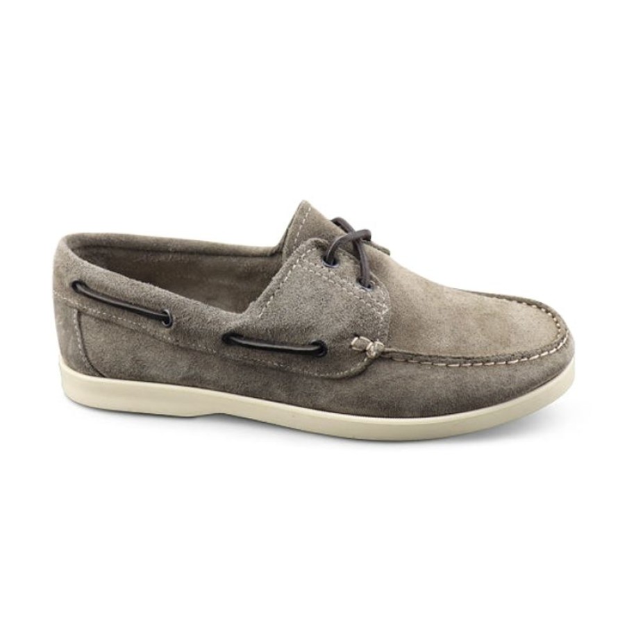 Uomo Otisopse | Mocassino In Camoscio Grigio Scuro