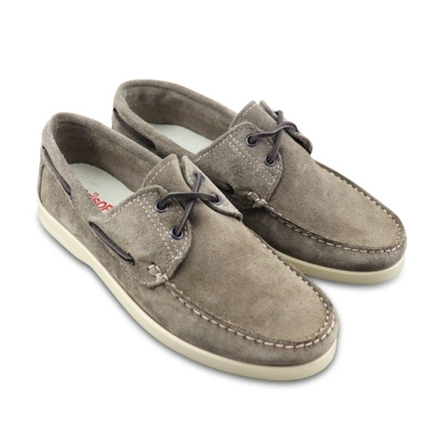 Uomo Otisopse | Mocassino In Camoscio Grigio Scuro