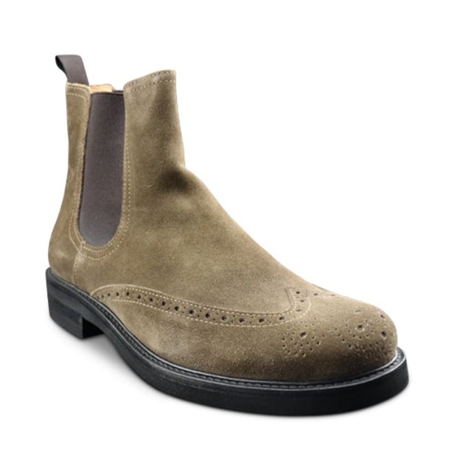 Uomo Otisopse | Stivaletti Vibram Beige In Camoscio