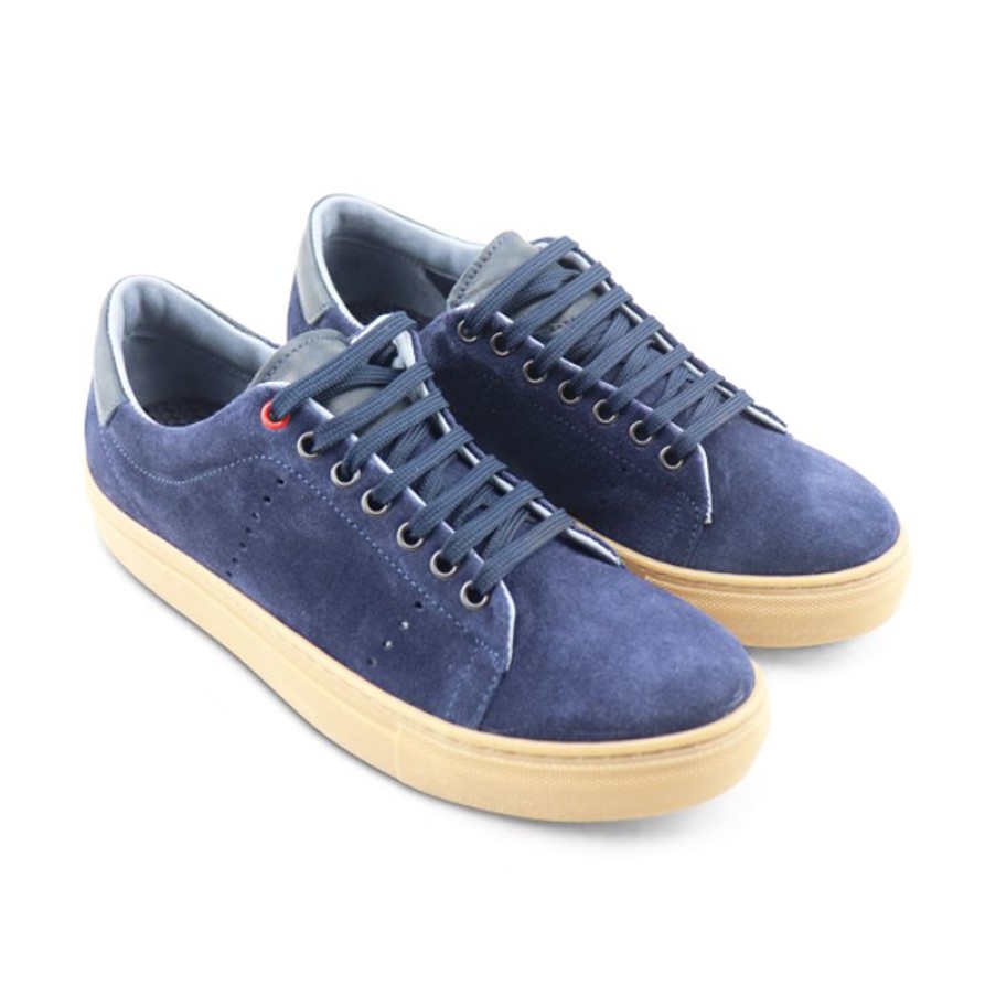 Uomo Otisopse | Sneakers Blu In Camoscio