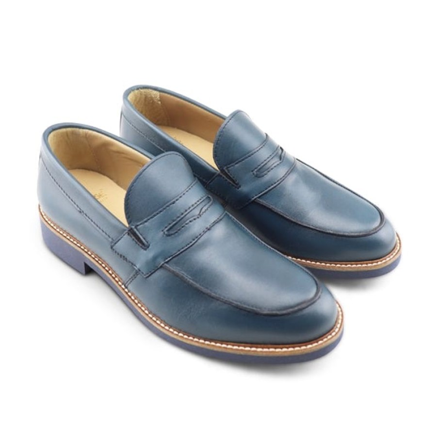 Uomo Otisopse | Mocassini Blu In Pelle